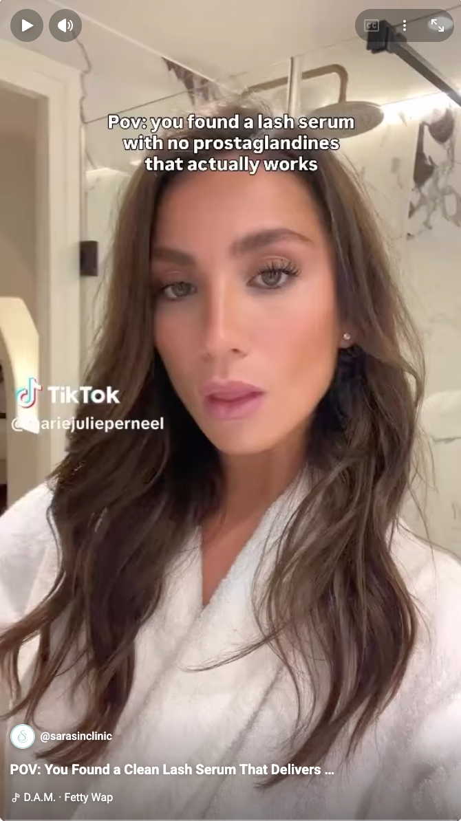 sarasin lash short video