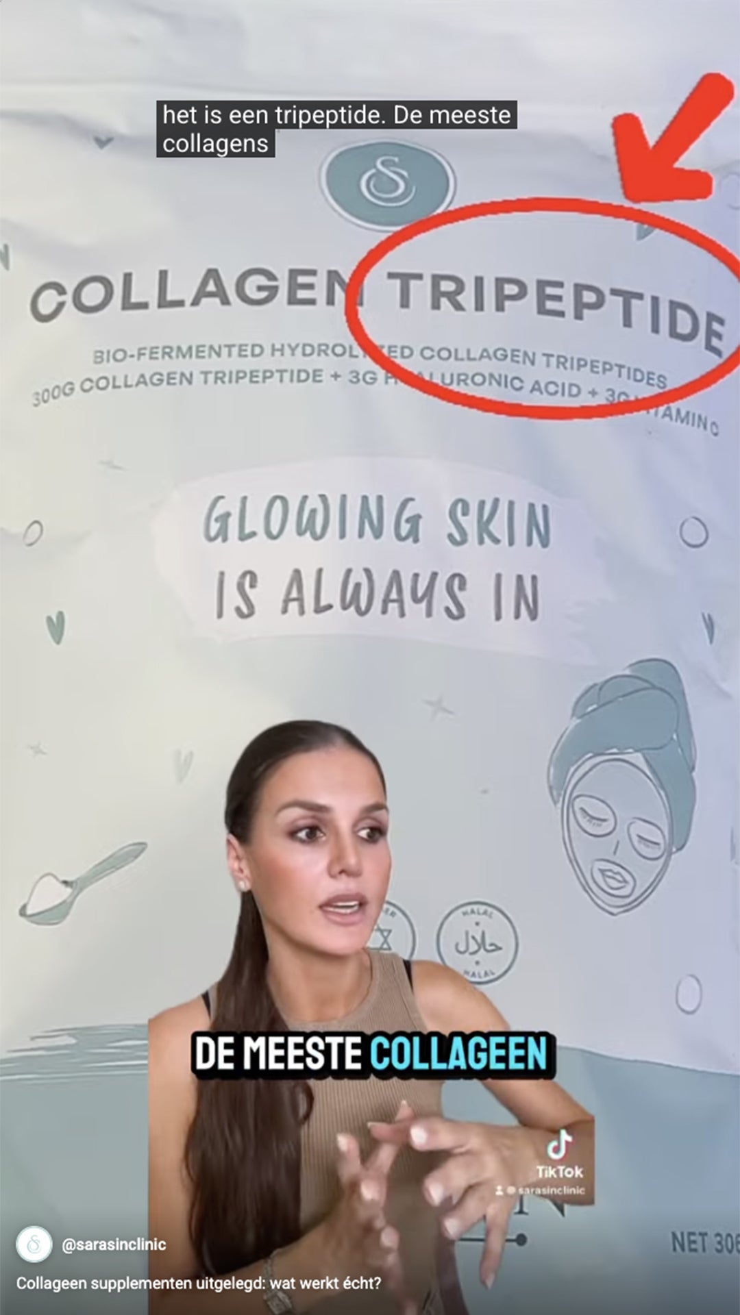 Sarasin short video collageen tripeptiden