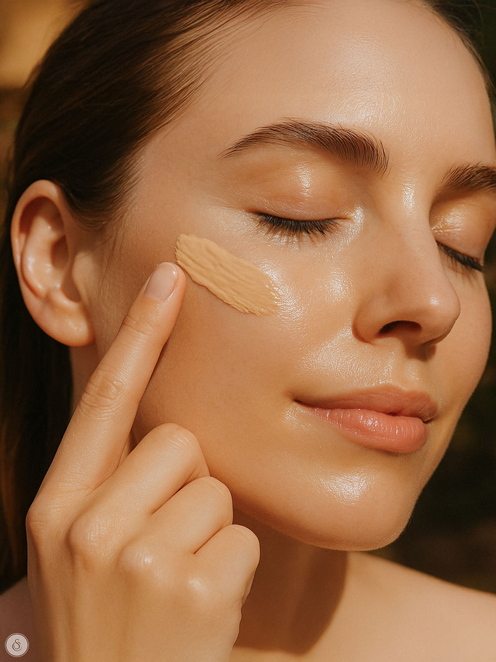 Sarasin Clinic Tinted SPF on face young woman